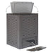 Compostoare grădină 2 buc. maro 60x60x83 cm 600 L plastic ratan - WALTI WALTI