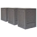 Compostoare grădină 3 buc. maro 60x60x83 cm 900 L plastic ratan - WALTI WALTI