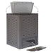 Compostoare grădină 3 buc. maro 60x60x83 cm 900 L plastic ratan - WALTI WALTI