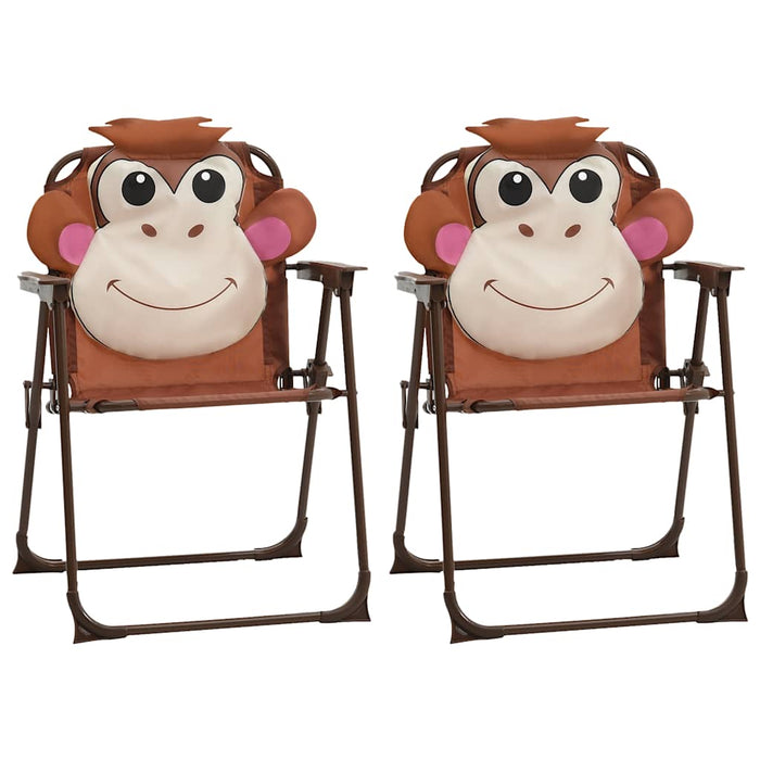 Set bistro de grădină pentru copii, cu umbrelă, 3 piese, maro - WALTI WALTI