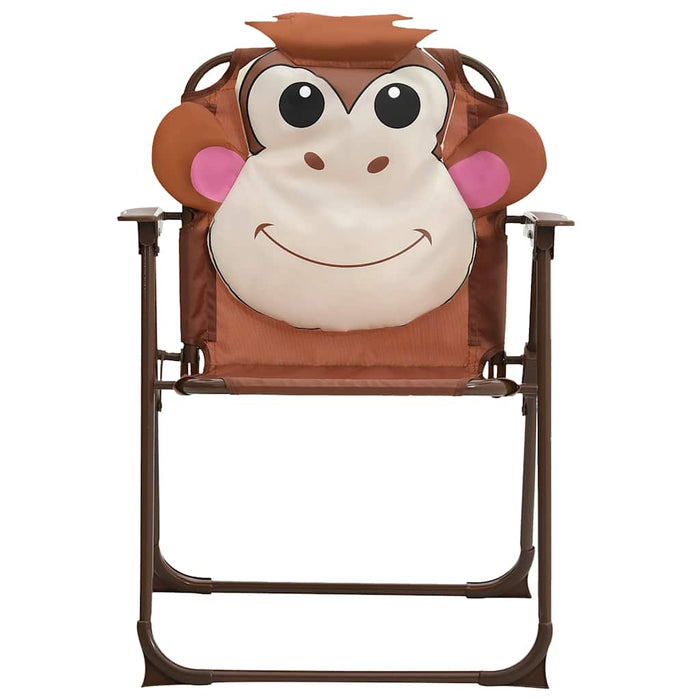 Set bistro de grădină pentru copii, cu umbrelă, 3 piese, maro - WALTI WALTI