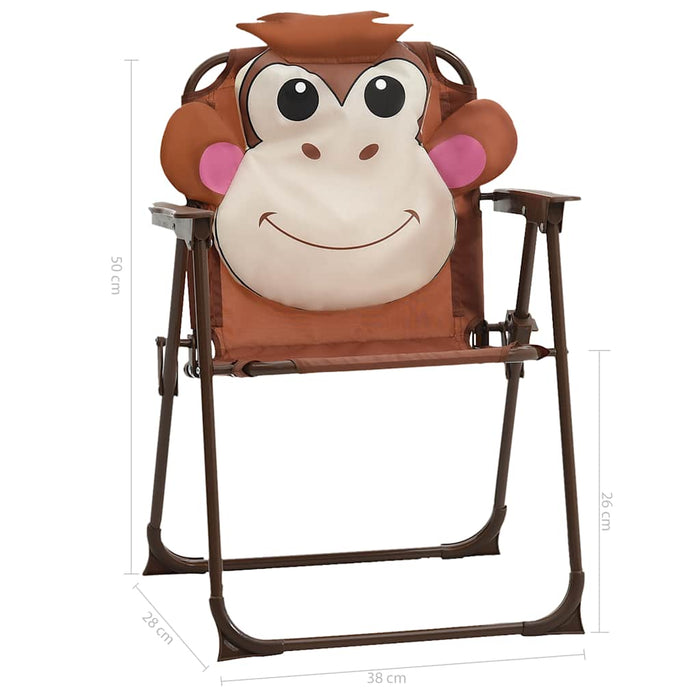 Set bistro de grădină pentru copii, cu umbrelă, 3 piese, maro - WALTI WALTI