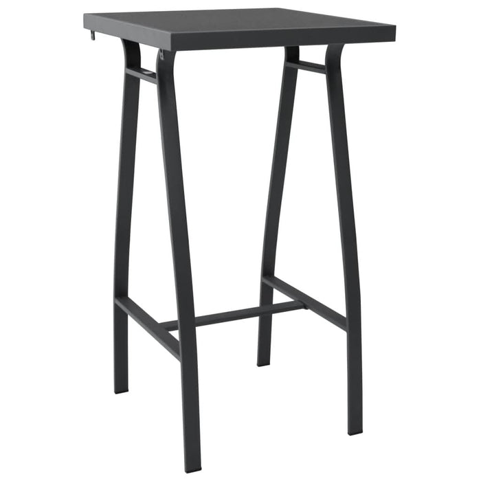 Masă de bar grădină, negru, 60 x 60 x 110 cm, sticlă securizată WALTI