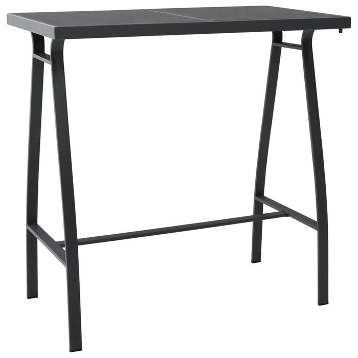 Masă de bar grădină, negru, 110x60x110 cm, sticlă securizată - WALTI WALTI