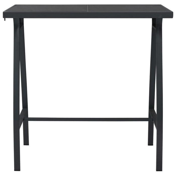 Masă de bar grădină, negru, 110x60x110 cm, sticlă securizată - WALTI WALTI