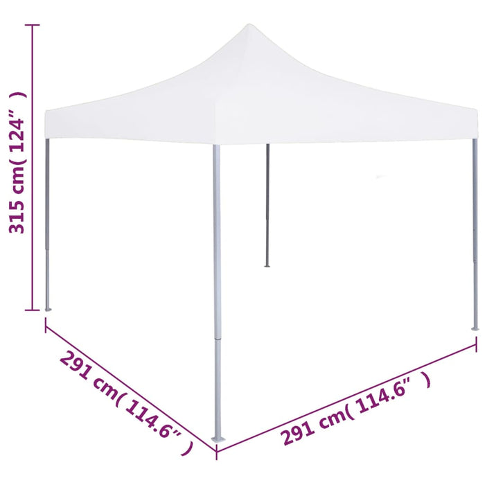 Cort de petrecere pliabil profesional, alb, 3 x 3 m, oțel - WALTI WALTI
