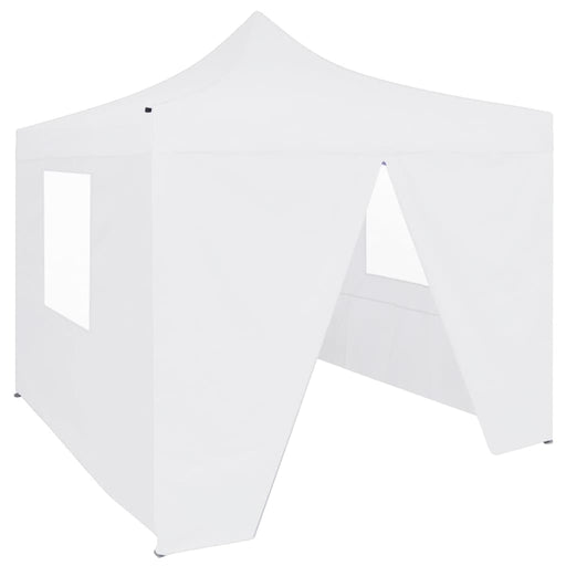 Cort de petrecere pliabil cu 4 pereți, alb, 3 x 3 m, oțel - WALTI WALTI