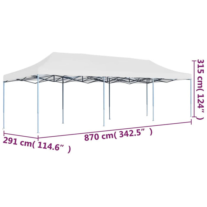 Cort de petrecere pliabil, alb, 3 x 9 m - WALTI WALTI