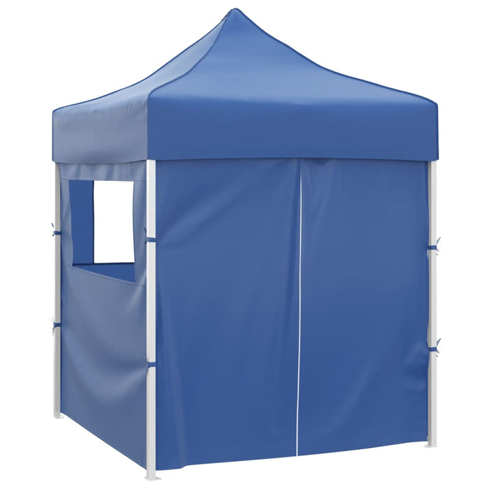 Cort de petrecere pliabil cu 4 pereți, albastru, 2 x 2 m, oțel - WALTI WALTI
