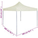 Cort de petrecere pliabil profesional, crem, 2 x 2 m, oțel - WALTI WALTI