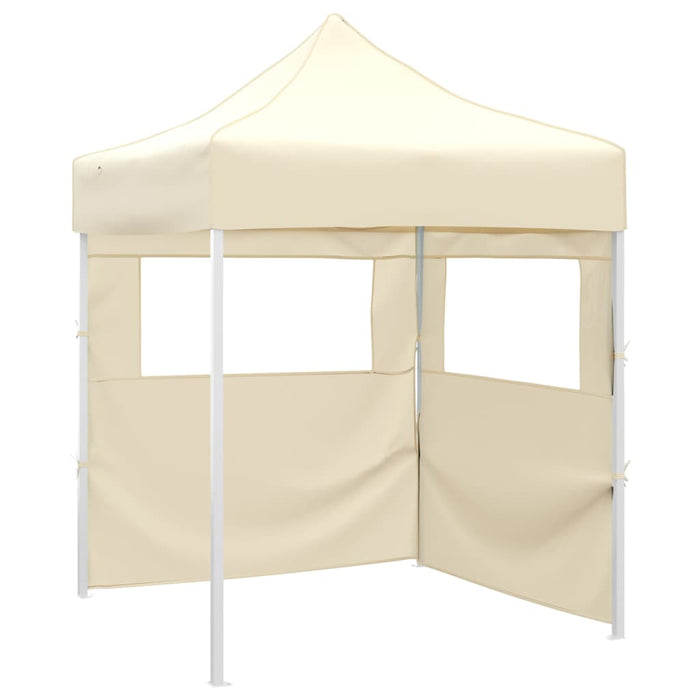 Cort de petrecere pliabil cu 2 pereți, crem, 2 x 2 m, oțel - WALTI WALTI