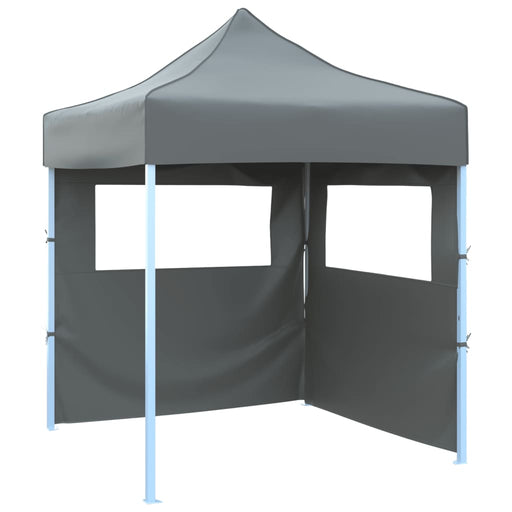 Cort de petrecere pliabil cu 2 pereți, antracit, 2 x 2 m, oțel - WALTI WALTI