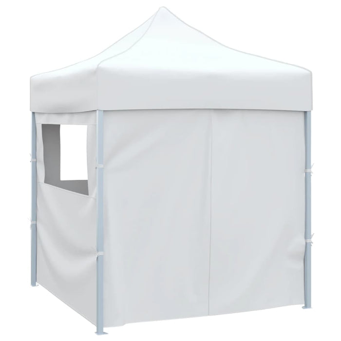 Cort de petrecere pliabil cu 4 pereți, alb, 2 x 2 m, oțel - WALTI WALTI