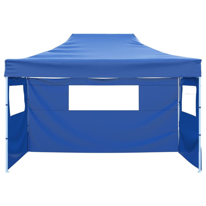 Cort de petrecere pliabil cu 3 pereți, albastru, 3 x 4 m, oțel - WALTI WALTI