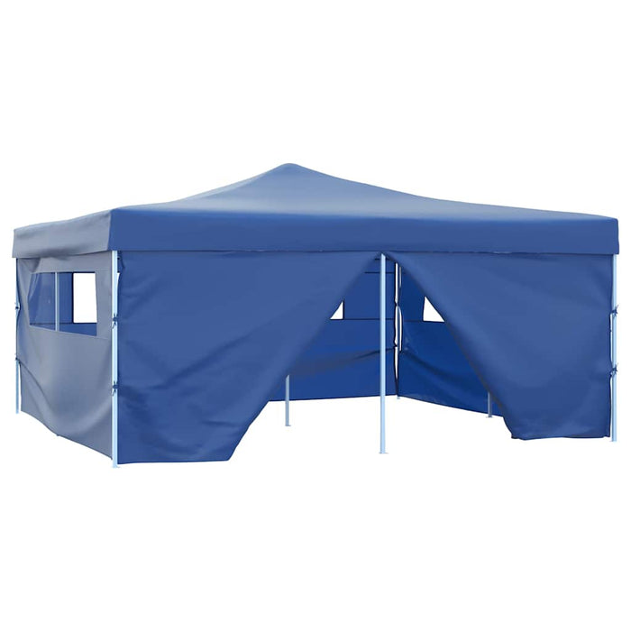 Pavilion pliabil cu 4 pereți laterali, albastru, 5 x 5 m WALTI