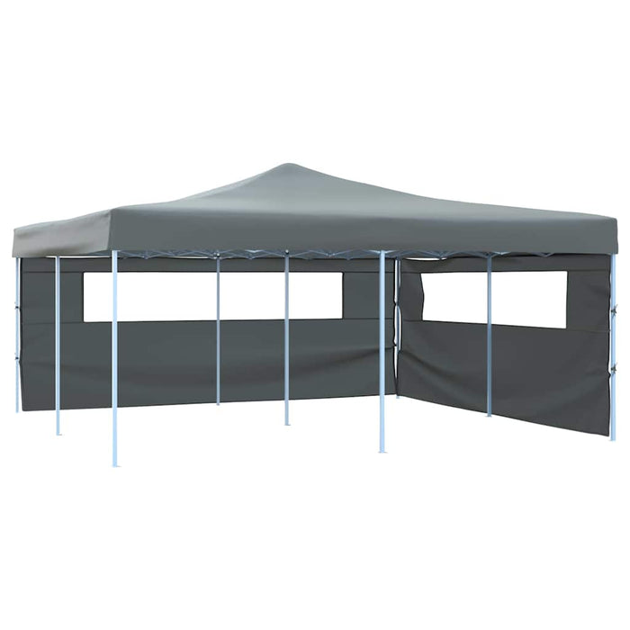 Pavilion pliabil cu 2 pereți laterali, antracit, 5 x 5 m WALTI