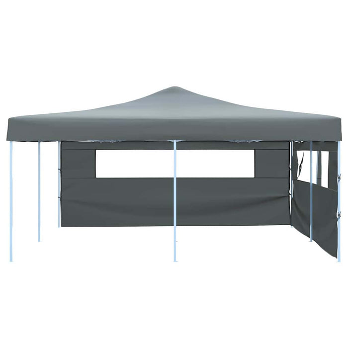 Pavilion pliabil cu 2 pereți laterali, antracit, 5 x 5 m WALTI