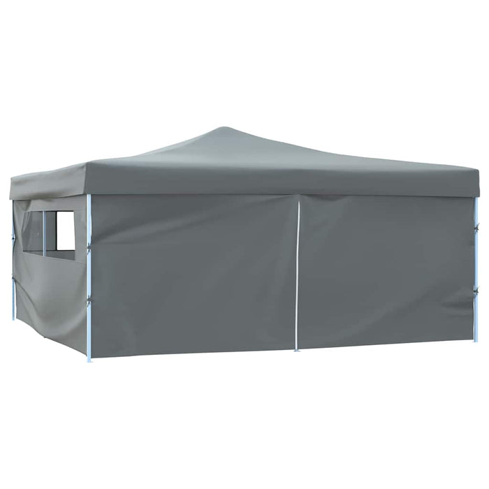 Pavilion pliabil cu 4 pereți laterali, antracit, 5 x 5 m WALTI