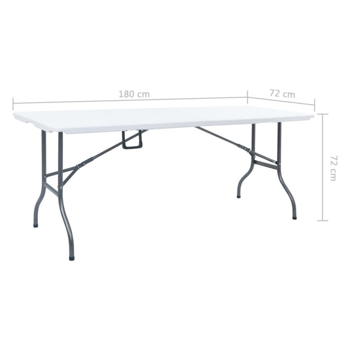 Masă de grădină pliabilă, alb, 180x72x72 cm, HDPE - WALTI WALTI