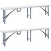 Bănci de grădină pliabile, 2 buc., alb, 180 cm, HDPE - WALTI WALTI