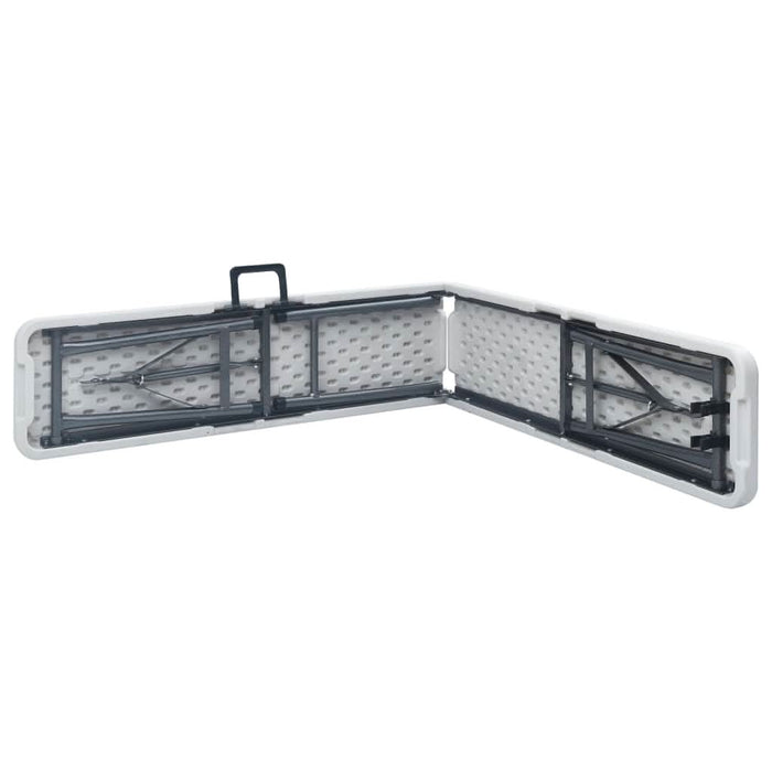 Bănci de grădină pliabile, 2 buc., alb, 180 cm, HDPE - WALTI WALTI