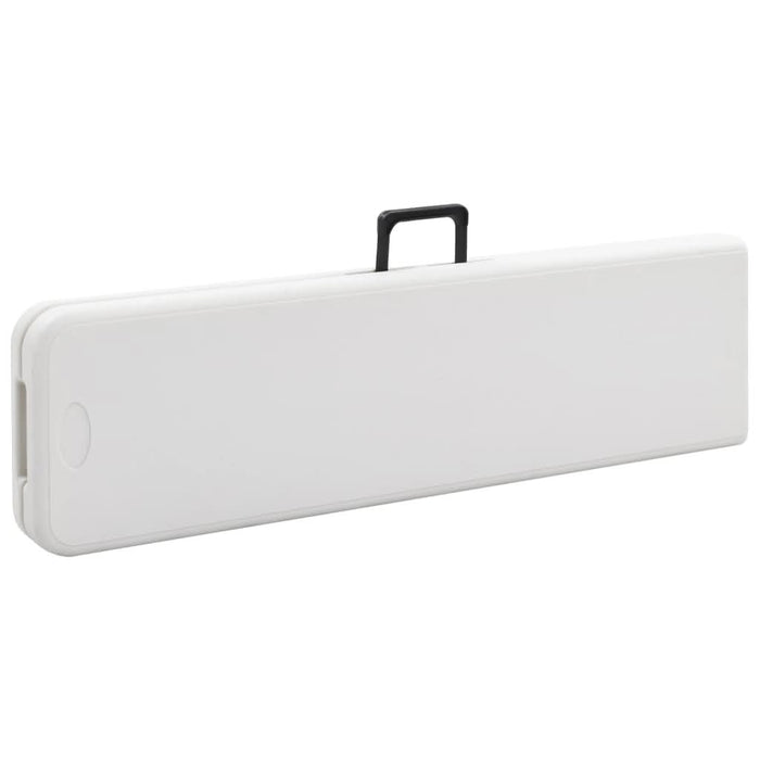 Bănci de grădină pliabile, 2 buc., alb, 180 cm, HDPE - WALTI WALTI