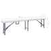Bănci de grădină pliabile, 2 buc., alb, 180 cm, HDPE - WALTI WALTI