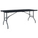 Masă grădină pliabilă, negru, 180x75x72 cm, HDPE imitație ratan - WALTI WALTI
