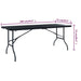 Masă grădină pliabilă, negru, 180x75x72 cm, HDPE imitație ratan - WALTI WALTI
