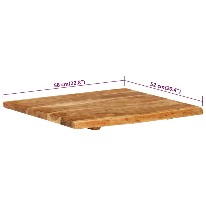 Blat lavoar de baie, 58x52x2,5 cm, lemn masiv de acacia WALTI