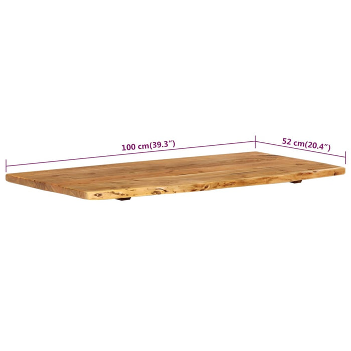 Blat lavoar de baie, 100x52x2,5 cm, lemn masiv de acacia WALTI