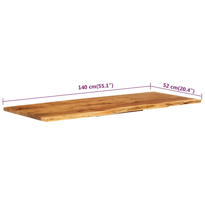 Blat lavoar de baie, 140x52x2,5 cm, lemn masiv de acacia WALTI