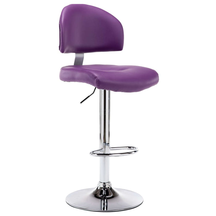 Scaune de bar, 2 buc., violet, piele ecologică - WALTI WALTI