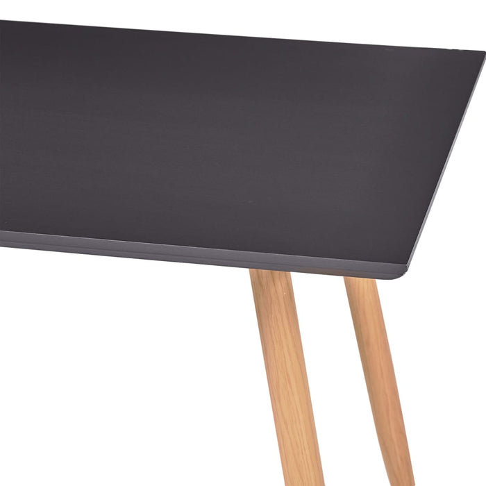 Masă de bucătărie, gri și stejar, 120 x 60 x 74 cm, MDF - WALTI WALTI
