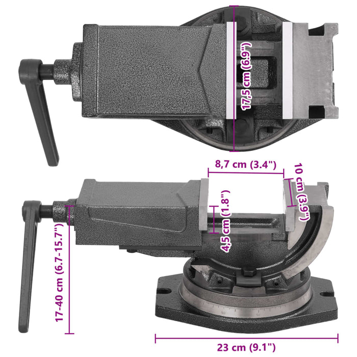 Menghină cu înclinare, cu 2 axe, 100 mm - WALTI WALTI
