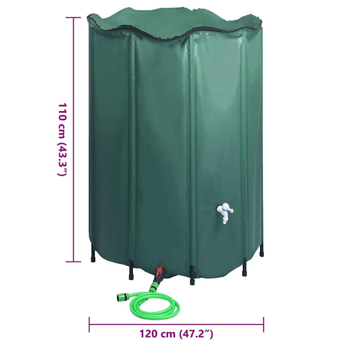 Rezervor de apă de ploaie rabatabil cu cep, 1250 L - WALTI WALTI
