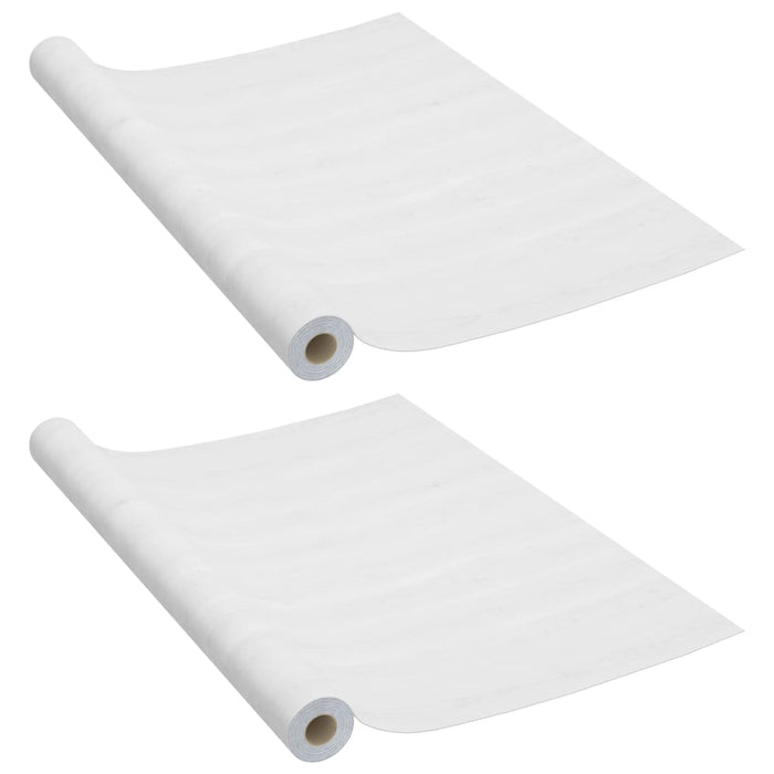 Folii de ușă autoadezive, 2 buc., lemn alb, 210 x 90 cm, PVC - WALTI WALTI
