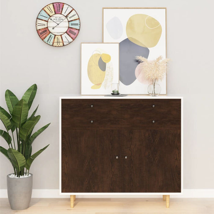 Folie de mobilier autoadezivă, stejar închis, 500 x 90 cm, PVC - WALTI WALTI
