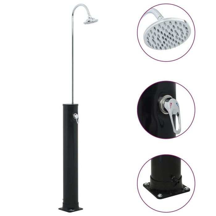 Duș solar, negru, 214 cm, 20 L - WALTI WALTI