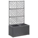 Strat înălțat spalier 2 ghivece negru 58x30x107 cm poliratan - WALTI WALTI