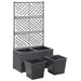 Strat înălțat spalier 2 ghivece negru 58x30x107 cm poliratan - WALTI WALTI