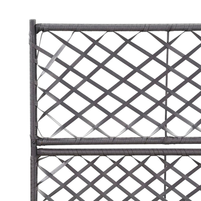 Strat înălțat spalier 2 ghivece negru 58x30x107 cm poliratan - WALTI WALTI