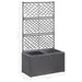 Strat înălțat spalier 2 ghivece negru 58x30x107 cm poliratan - WALTI WALTI