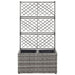 Strat înălțat spalier 2 ghivece, gri, 58x30x107 cm, poliratan - WALTI WALTI