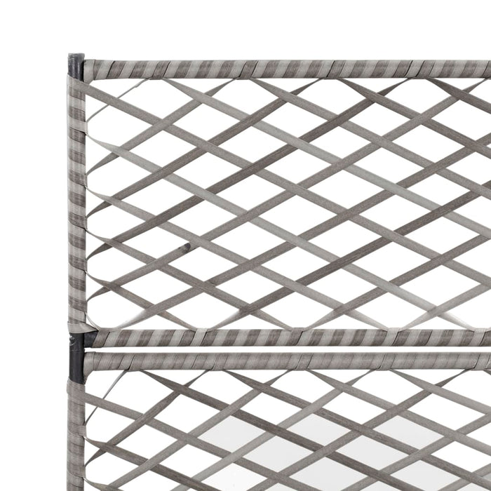 Strat înălțat spalier cu 3 ghivece gri 83x30x130 cm poliratan - WALTI WALTI