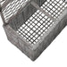Strat înălțat spalier cu 3 ghivece gri 83x30x130 cm poliratan - WALTI WALTI