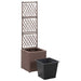 Strat înălțat spalier cu 1 ghiveci maro 30x30x107 cm poliratan - WALTI WALTI