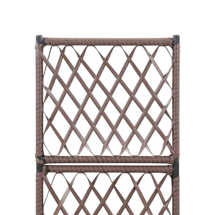 Strat înălțat spalier cu 1 ghiveci maro 30x30x107 cm poliratan - WALTI WALTI