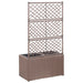 Strat înălțat spalier cu 2 ghivece maro 58x30x107 cm poliratan - WALTI WALTI