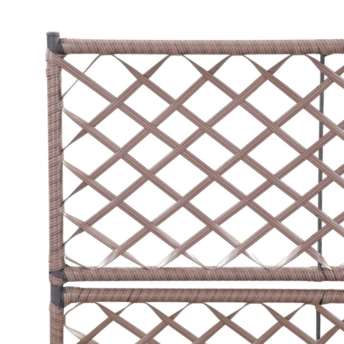 Strat înălțat spalier cu 2 ghivece maro 58x30x107 cm poliratan - WALTI WALTI